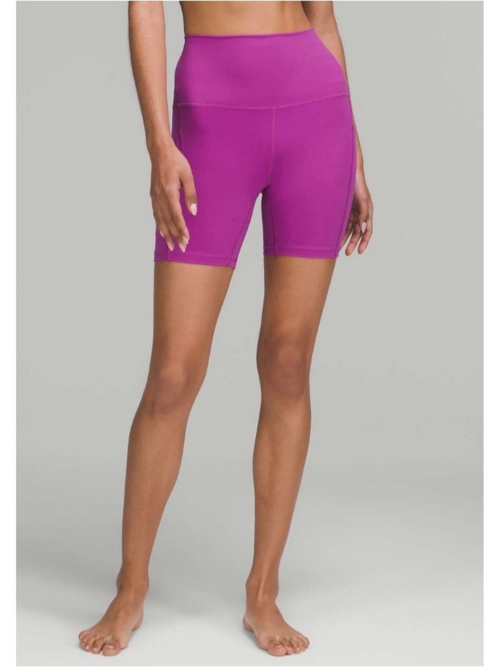 Alo Yoga High-Rise Magenta Bike Shorts – Women 5” XS